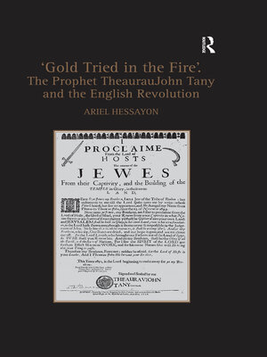 cover image of 'Gold Tried in the Fire'. the Prophet TheaurauJohn Tany and the English Revolution